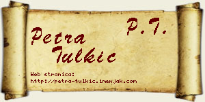 Petra Tulkić vizit kartica